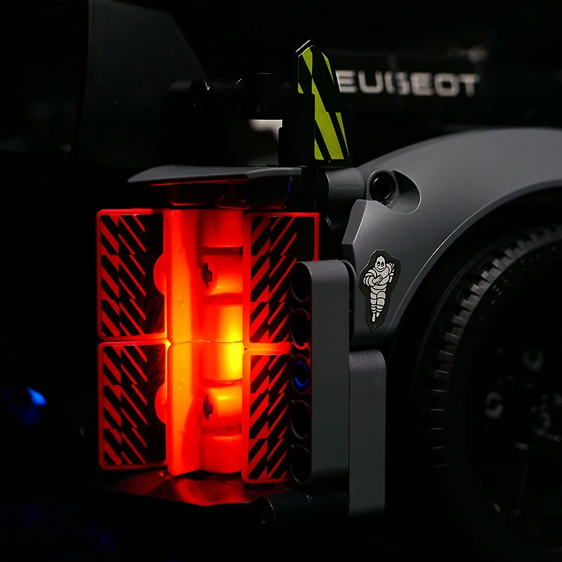 DIY RC LED Light Kit For LEGO 42156 PEUGEOT 9X8 24H Hybrid Hypercar   (Only LED Light,Without Blocks Model) 6