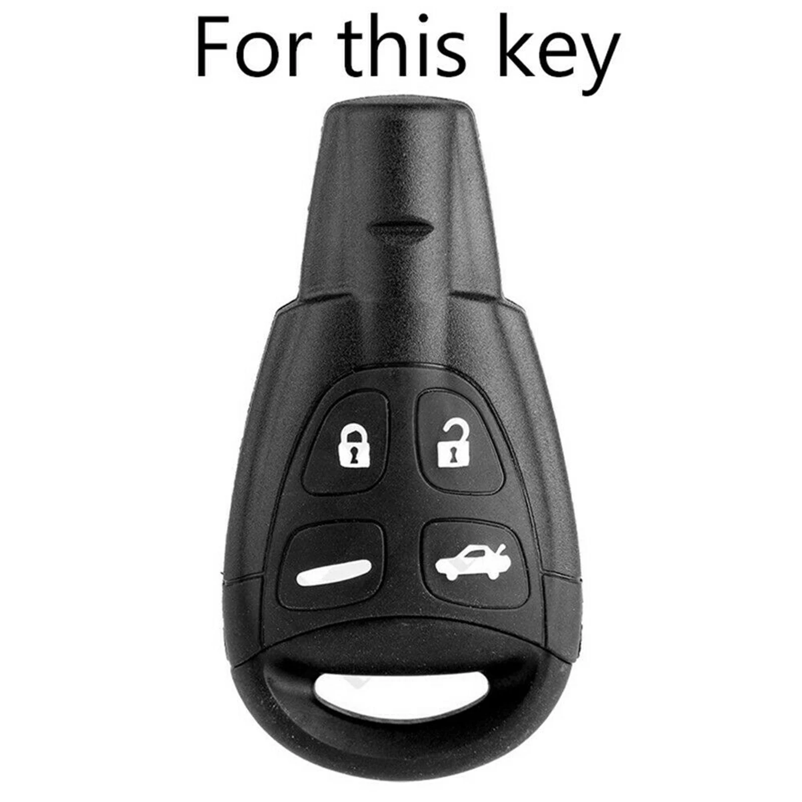 Silicone Remote Key key case cover key case flip key fob shell car key shell remote control case cover Case Fob Shell Cover Skin Sleeve 4 Buttons for SAAB 9-3 9-5 93 95 2005-2012
