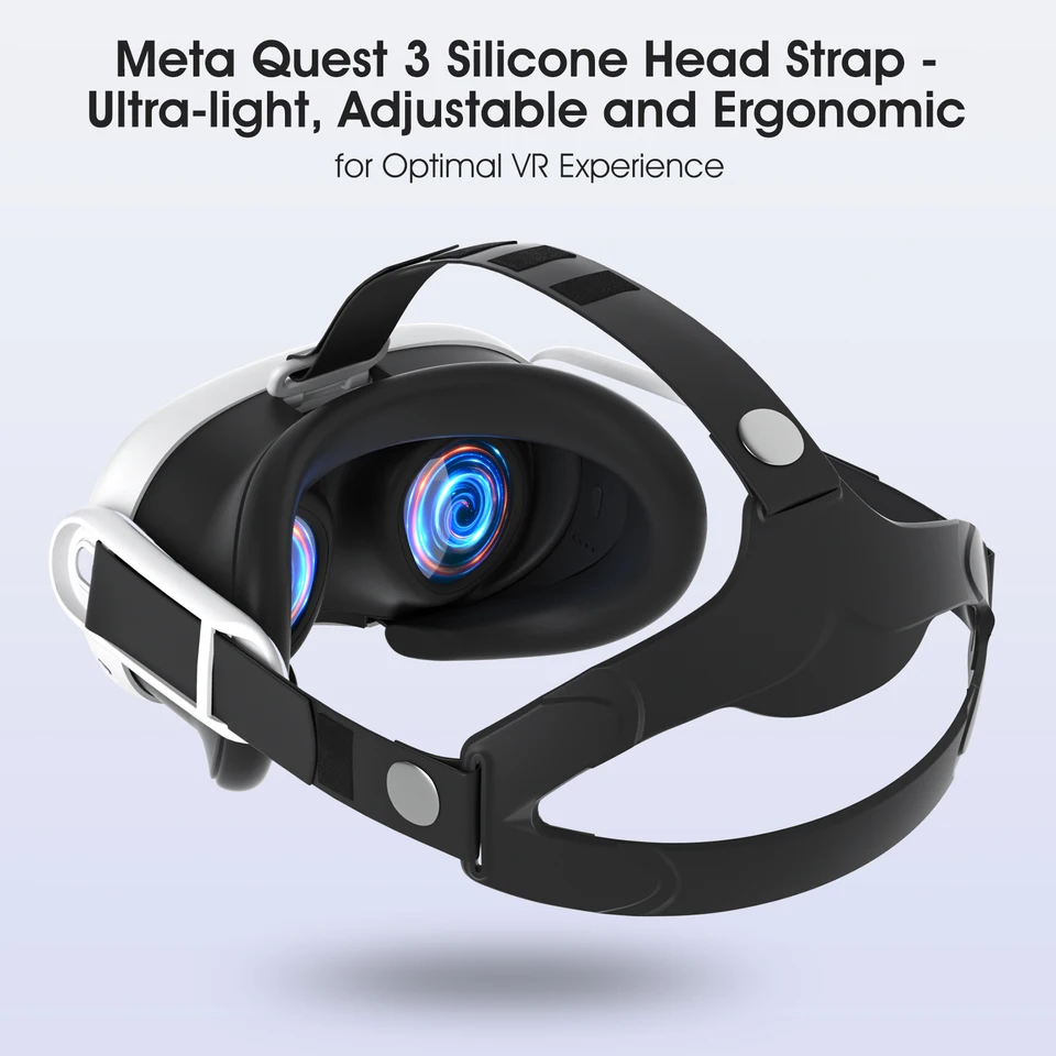 NUHFUFA Head Support Pad Compatible With Quest 3, VR Headset Comfy Head Back Mat For Elite Strap Lightweight And Anti-Skid Enhanced VR Game Accessories(Grey - View #4