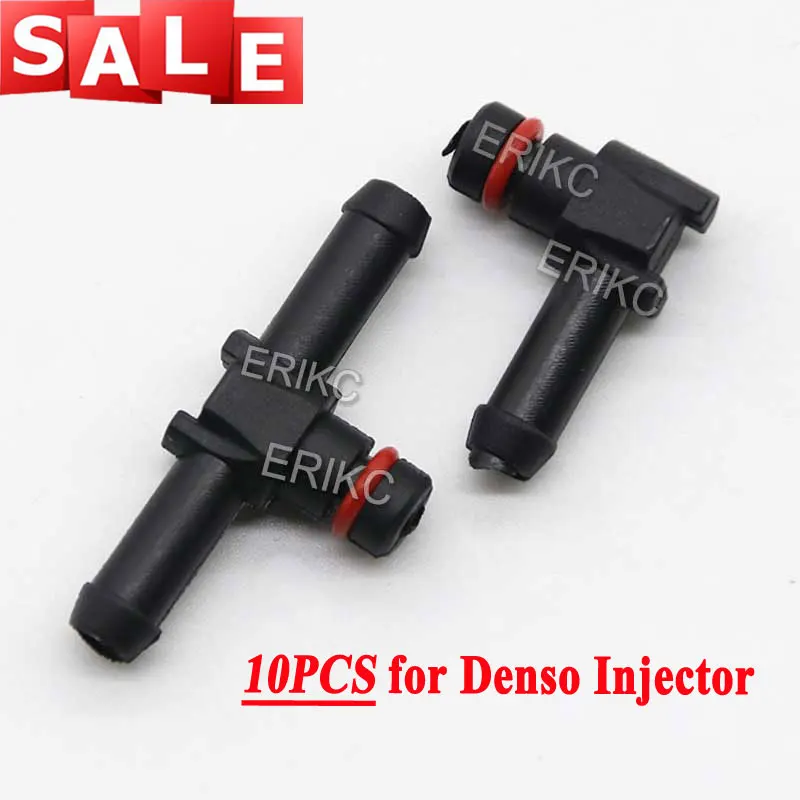 

10PCS Common Rail Injector Return Oil Backflow Pipe Connector L Type Plastic Tee Joint Fitting For Denso Nozzle