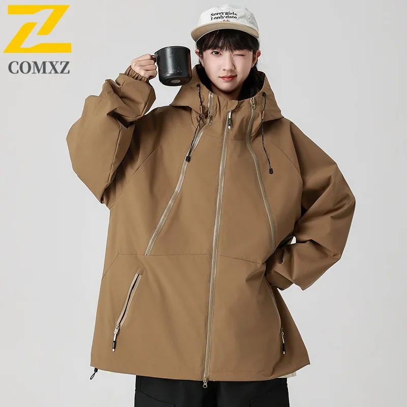 COMXZ Hiking Travel Versatile Mens Jacket Lightweight Windproof Motorcycle Jackets Street Style Comfortable Autumn Clothing