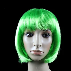 Chic Bob Wig for Women - Stylish Synthetic Wig for Daily Wear, Party, Halloween, and Cosplay (Green)