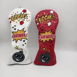 Bomb Golf Club Covers for Driver, Fairway, Hybrids - Golf Bomb Driver Cover/Golf Fairway Wood Head Cover/Hybrid Headcover Bombs