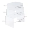 3pc Square Acrylic Clear Display Stands Showcase Set Jewelry Makeup Holderfor Displaying Merchandise Set Ups Decorative 2