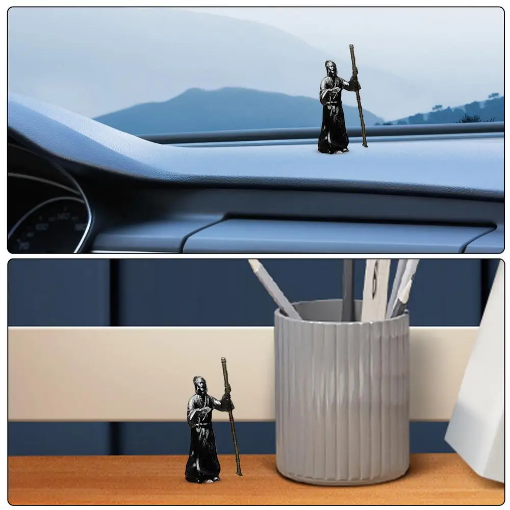 Chinese Knight-Errant Ornaments Knight-Errant Statue Ornament Chinese Ancient Style Resin Miniature Ornaments For Aquarium SUVs