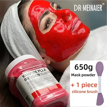 650g Chamomile Hyaluronic Acid Facial Moisturizing Mask Powder with Silicone Brush Increasing Skin Elasticity Rose Jelly Mask 1