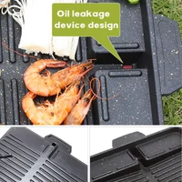 BBQ Grill Pan Plate 32 X 26cm Portable Non-Stick Coating Butane Gas Stove Cooker Plate Rectangle Korean Barbecue Plate 3