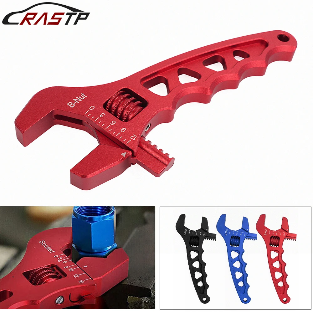 

RASTP-Free Shipping 3AN-12AN Adjustable AN Wrench Tool Aluminum Anodized Spanner For Hose End Fitting RS-OFI085