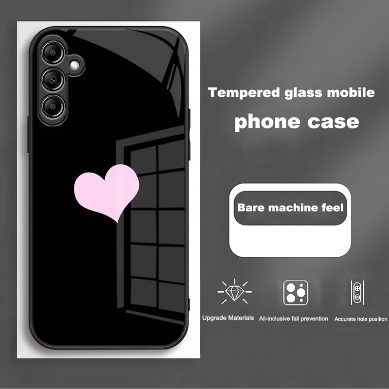 Luxury Tempered Glass Hard Back Bumper Case - Enhanced Protection & Sleek Design