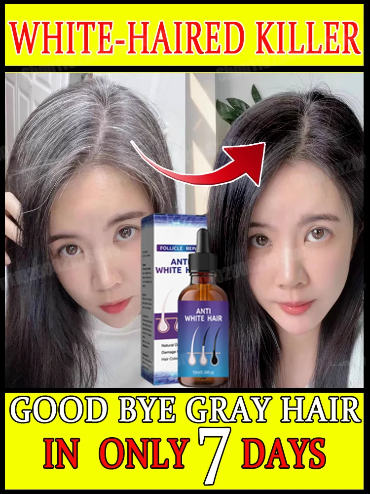 White hair killer, remove gray hair and restore natural color in 7 days