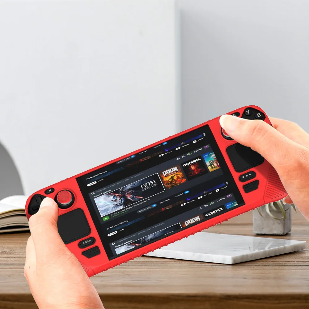 Capa Protetora de Silicone Adequado para Steam Deck Handheld Game Console Capas de Poeira Antiderrapante à Prova de Poeira Anti-fall Pcs Botão - Image 2