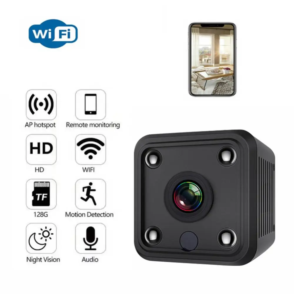 X6 미니 IP 카메라 와이파이 스포츠 카메라, HD 1080P 무선 보안 감시, 내장 배터리, 야간 투시경, 스마트 홈 ...