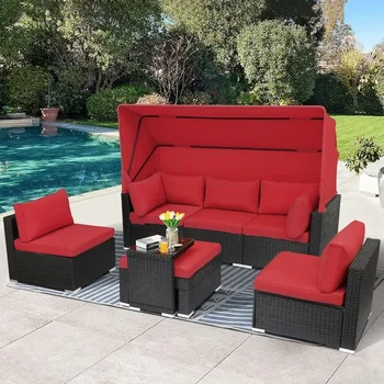7-Piece Patio Daybed Set 1