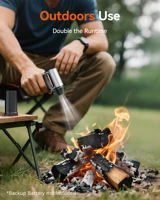 WOLFBOX MF200 เครื่องเป่าลมไฟฟ้า-แรงลม 320 กรัม, มอเตอร์ไร้แปรงถ่านแบบชาร์จไฟได้ 3 ระดับ สำหรับรถยนต์/คอมพิวเตอร์/บ้าน/กลางแจ้ง 5