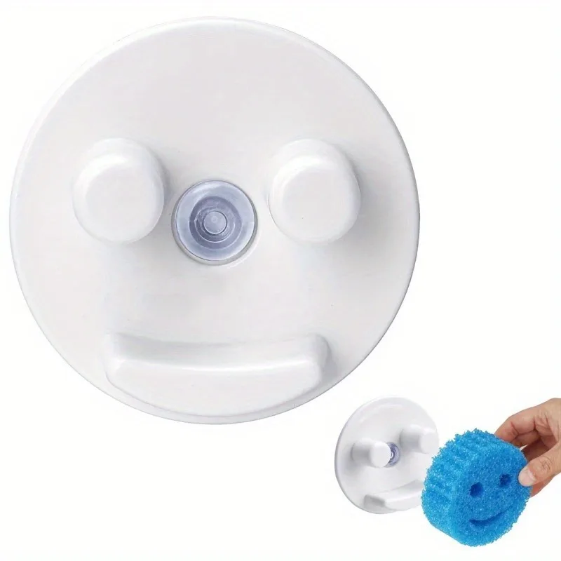 1PC Multi-functional Kitchen Rack with Smiling Sponge Holder for Sink and Bathroom