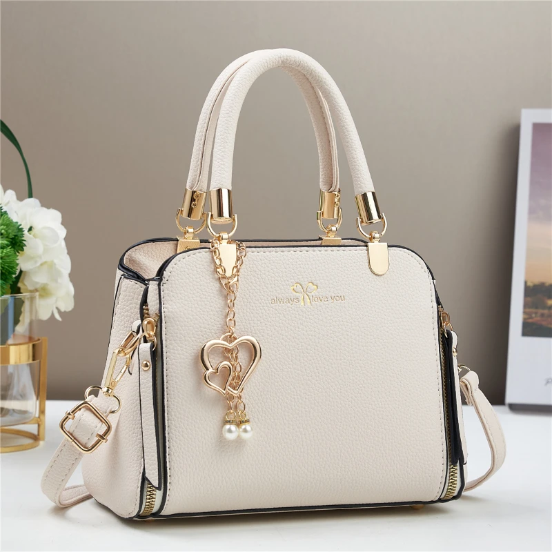 Luxury soft leather handbags for women, 3-layer shoulder bag, crossbody bag, large capacity, shopping bags, designer, ladies, new