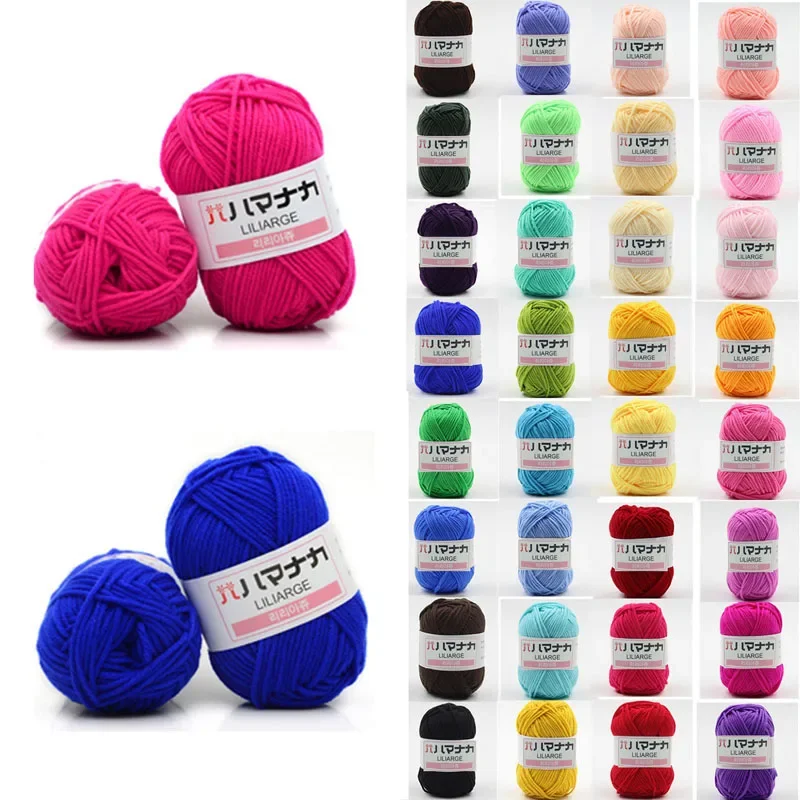 Knitted hand LOT blanket  Crochet babycare sweater Baby Yarn Colorful 25g Soft Cotton 4PLY soft  Knitting Scarf Wool 3