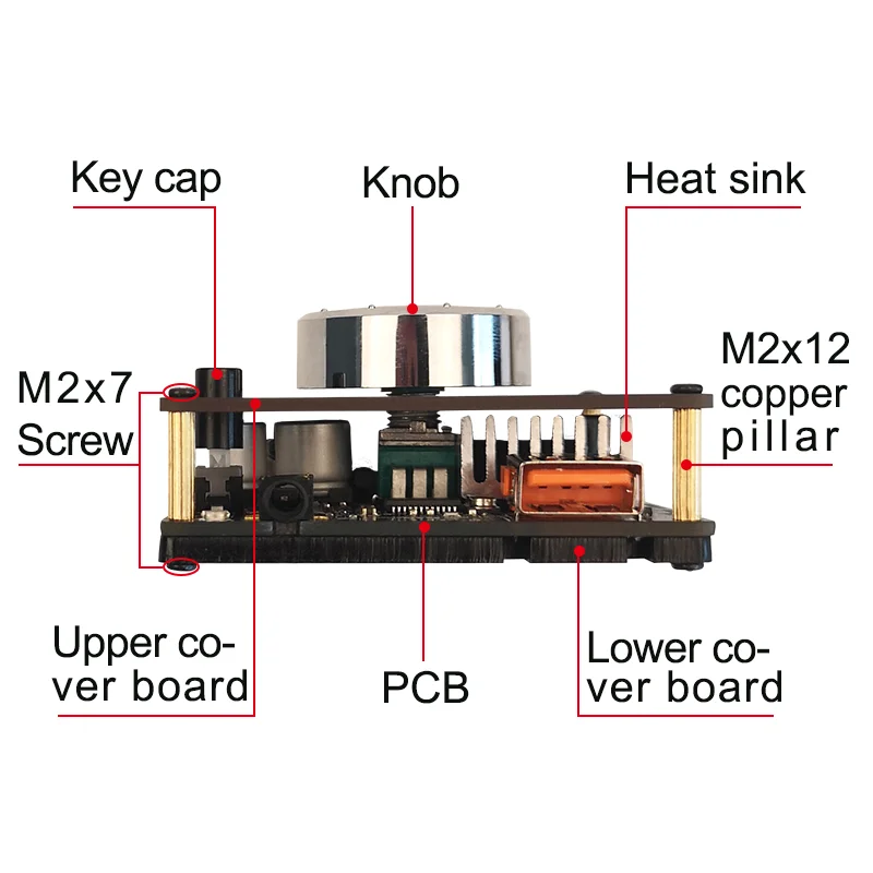 Bluetooth Digital Power Amplifier Audio Amplifier HIFI Board Module 2*50W Multiple Audio Input and Output Wuzhi Audio