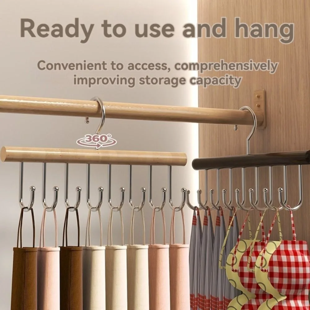 8 Hooks Bra Hanger Belts Camisole Clothes Organizer Rack Tie Hats Scarf Holder Non-slip Space Saving Wardrobe Storage 2