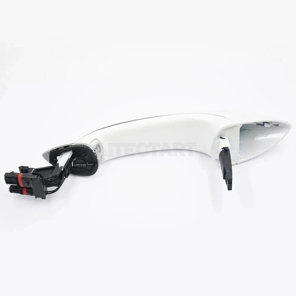 BMW F07 F10 F11 F06 F01 F04용 화이트 컴포트 액세스 외부 도어 핸들 (OEM 51217231931 51217231932 51217231933 51217231934)