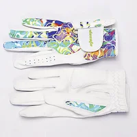 1 Pair(2Pcs) Anti-slip Golf Gloves Women's Left and Right Hand Soft Breathable Pure Sheepskin Gloves for Lady Female 18/19/20/21 2