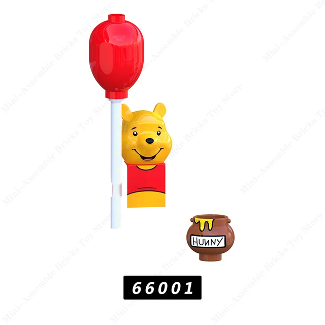 Disney Mini Action Toys Figures Building Blocks Cartoon Toy Story Mickey Mouse Winnie The Pooh Frozen Stitch Donald Duck Bricks 66001