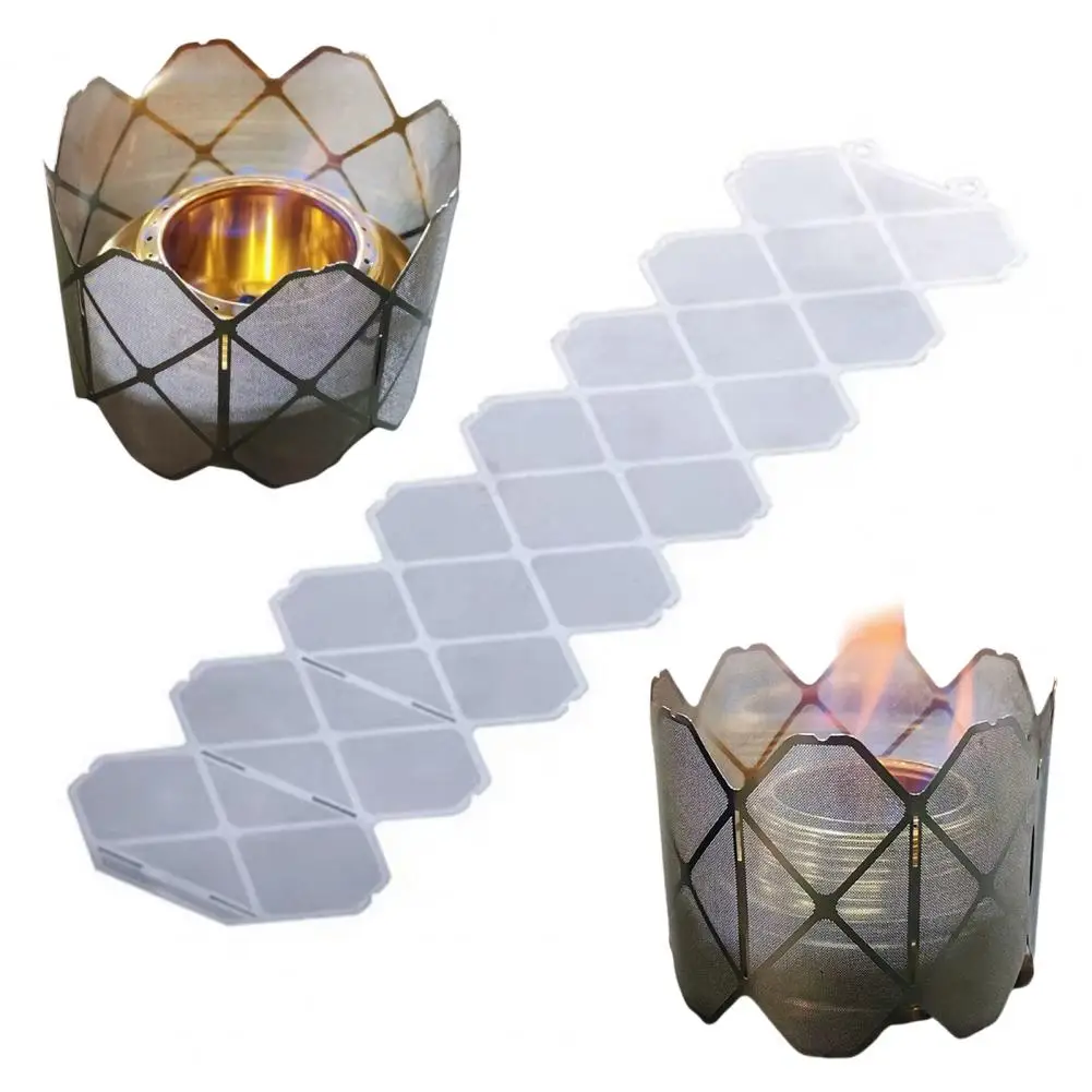 Camp Stove Windscreen Ultra-light Stainless Steel Alcohol Stove Rack Windshield Lamp Cover For Outdoor Camping Hiking stove windscreen