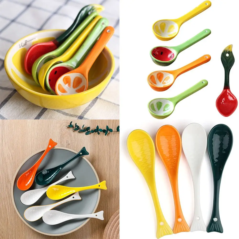 

Espresso Spoons Mixing Spoons Salt Home Funny Stirring Spoon Kitchen Supply Delicate Spoon Ceramics Tableware