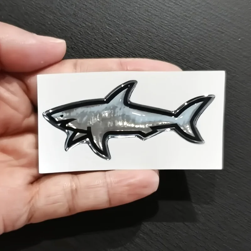 Shark Fish Emblem Sticker Badge Fender Decal for Universal Vehicle SUV Motorcycle Bike Accessories