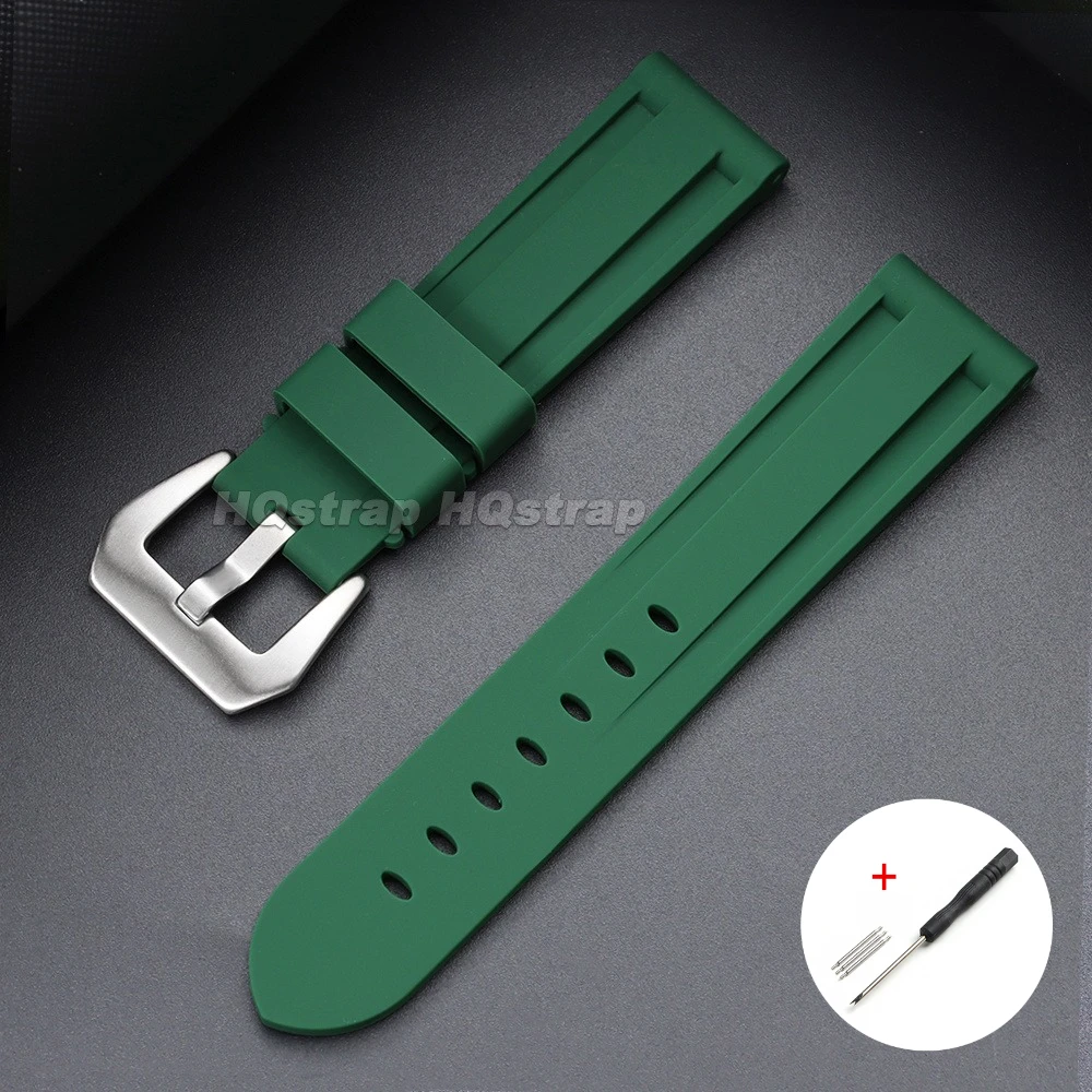 Premium Rubber Watch Strap - Soft Sport Silicone Wristband