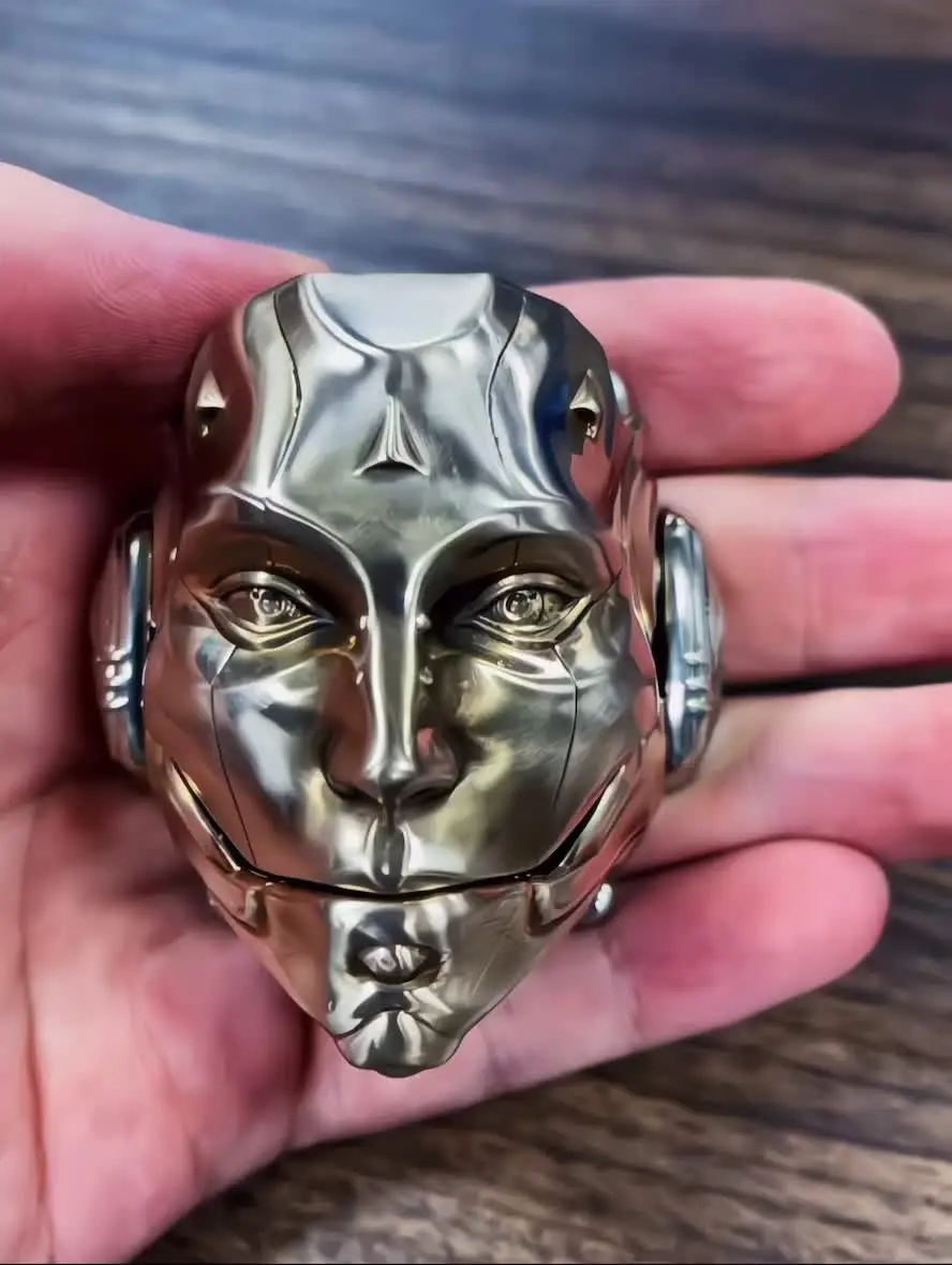 Enchanter マスク金属真鍮フィジェットスライダースピナー EDC