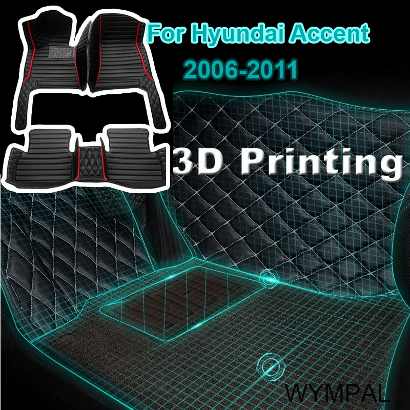 

Car Floor Mats For Hyundai Accent 2006 2007 2008 2009 2010 2011 Custom Auto Foot Pads Carpet Cover Interior Accessories