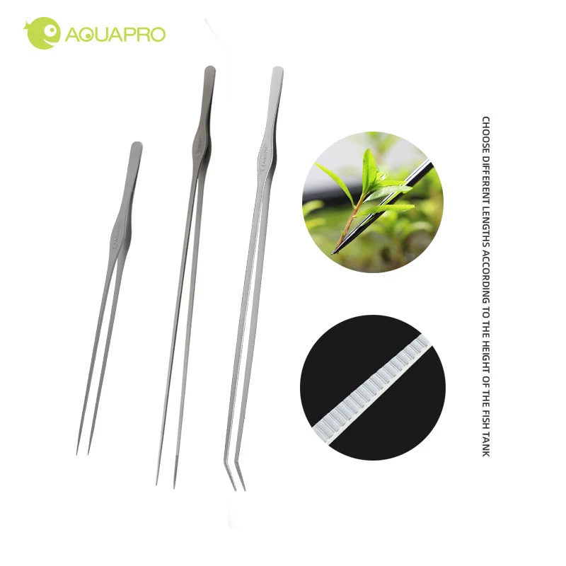 Aquarium Pinzette Wasser fisch tank Pflanze Edelstahl Spiegel Aqua scape Clip gerade Reinigungs utensilien Zubehör ada Qualität