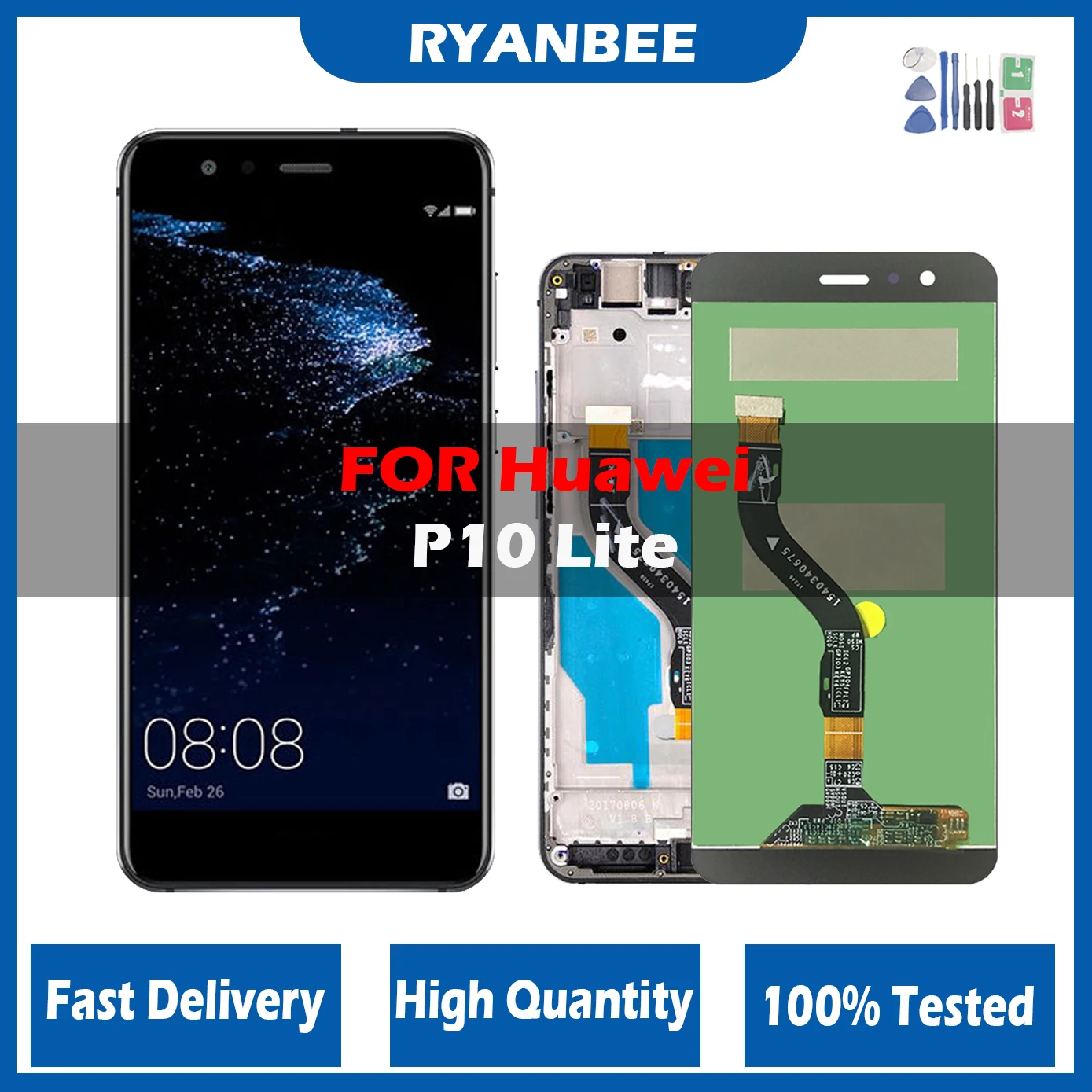 Lcd Originale Da 5.2 "Per Huawei P10 Lite Display Touch Screen Per Huawei P10 Lite Con Cornice Schermo Lcd Was-Lx1 Was-Lx1A Nova Lite