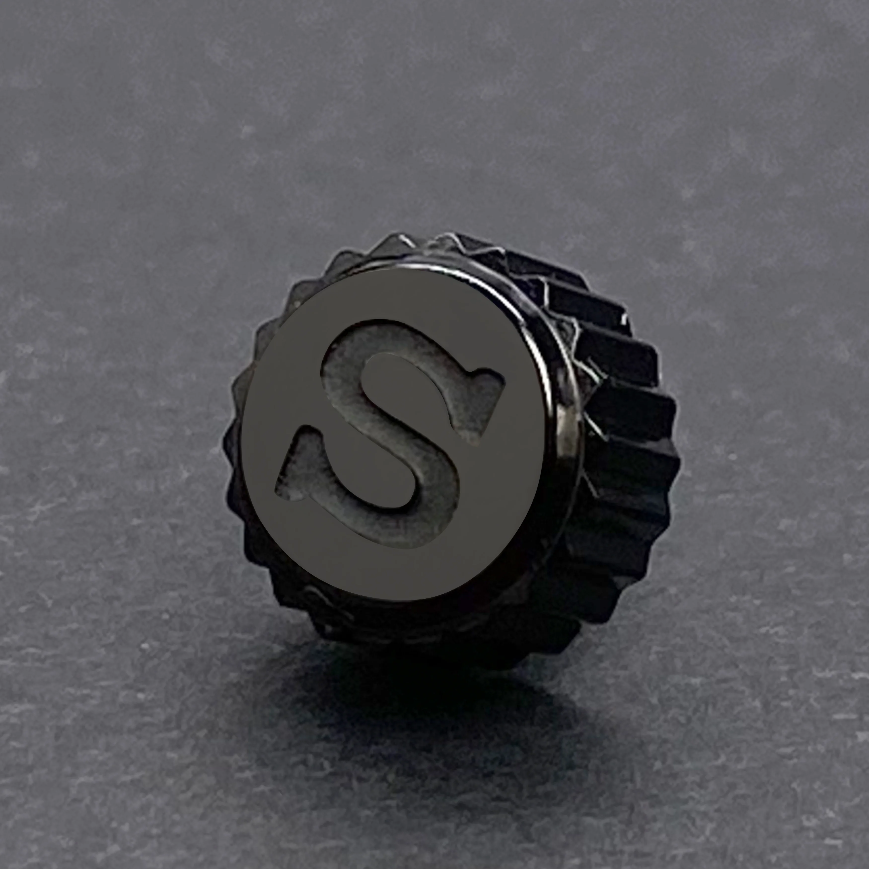 Premium Stainless Steel Crown with Silver/Black Logo for Timepiece Enhancement