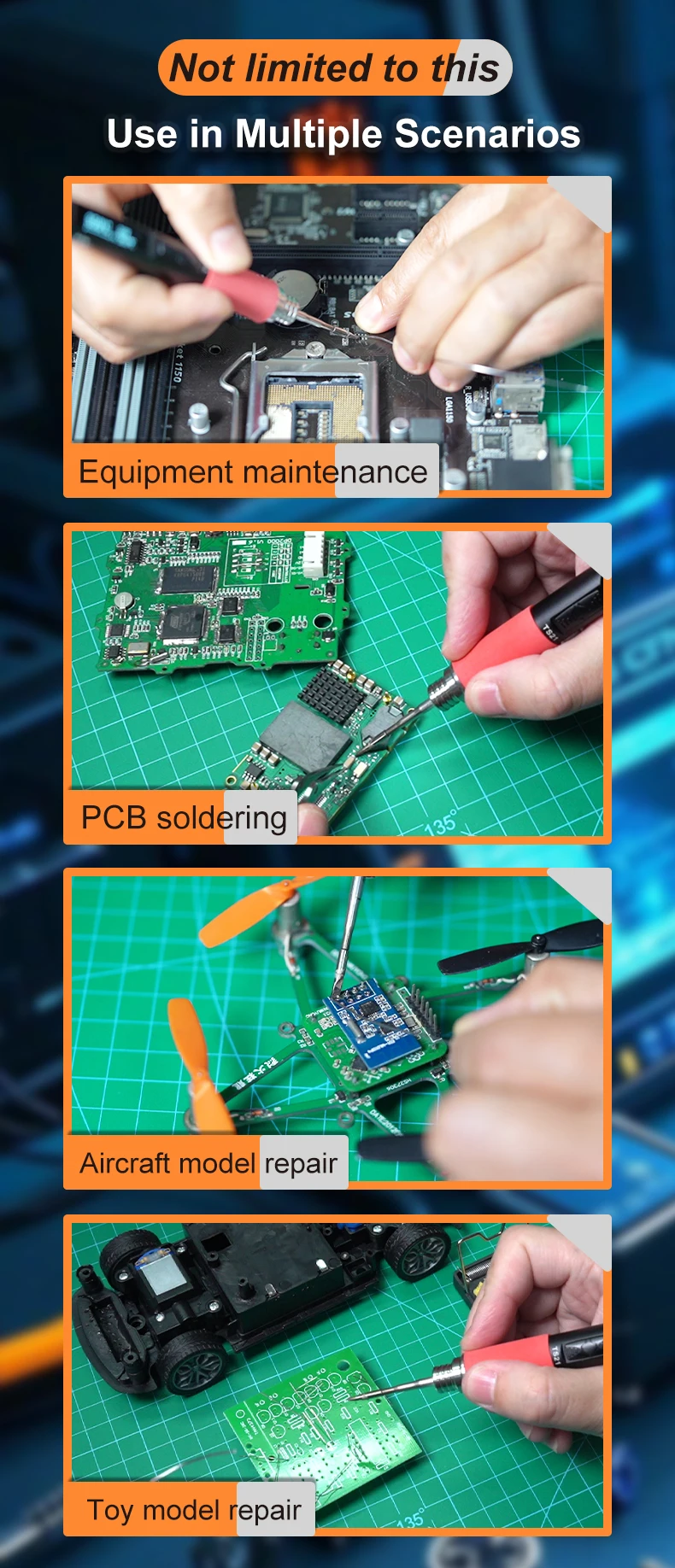 Original TS21 Soldering Iron Portable PD 100W 100-450℃ Adjustable Temperature Pr