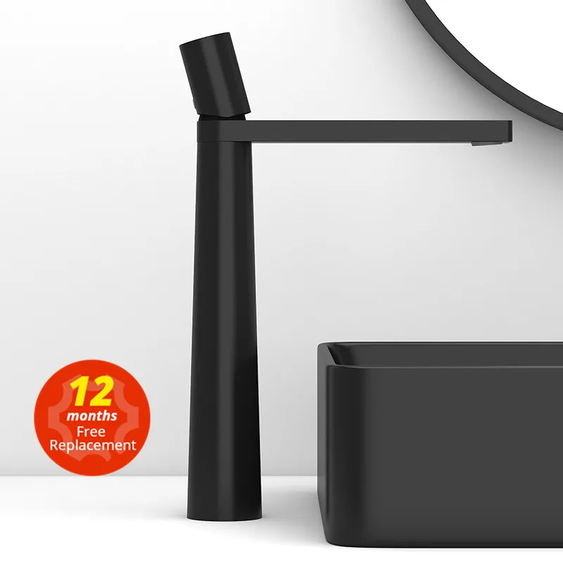 Tuqiu Basin Faucet Brass Bathroom Faucet Mixer Tap Black/Grey Wash basin Single Handle Hot and Cold Lavotory basin faucet,bathroom faucet