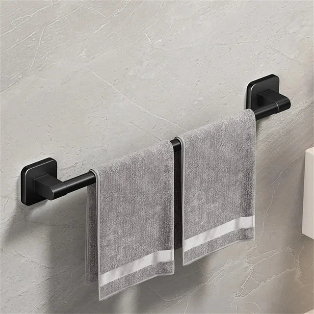 Portasciugamani da parete Portasciugamani da bagno senza foratura Portasciugamani da bagno con barra orizzontale Accessori da bagno da cucina 3