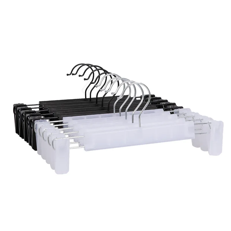 Pants Hanger Adjustable Clips Space Saving Anti-Slip Metal Rack Women's Skirt Clothes Organizer Socks Lingerie Racks