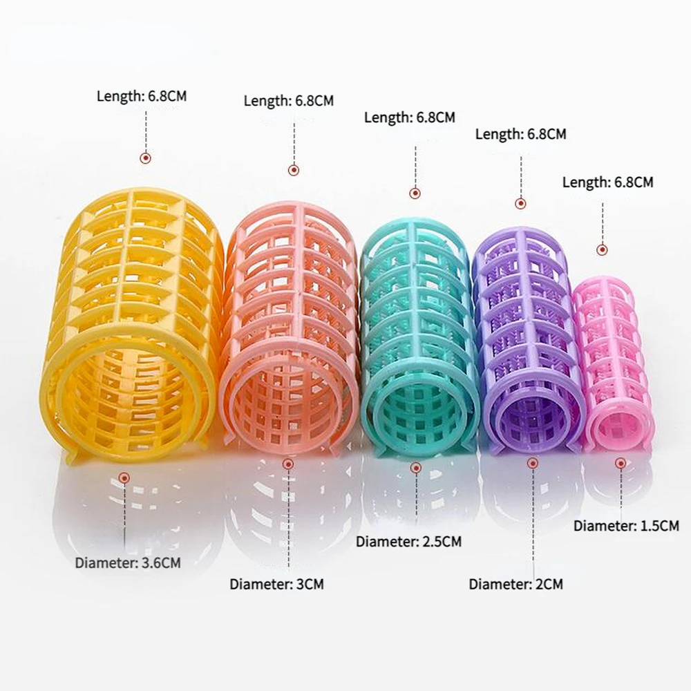 No Heat Hair Rollers Set Plastic Lazy Curls Root Perm Rods Heatless Hair Curler Bangs Curling Rod Styling Tool Random Color