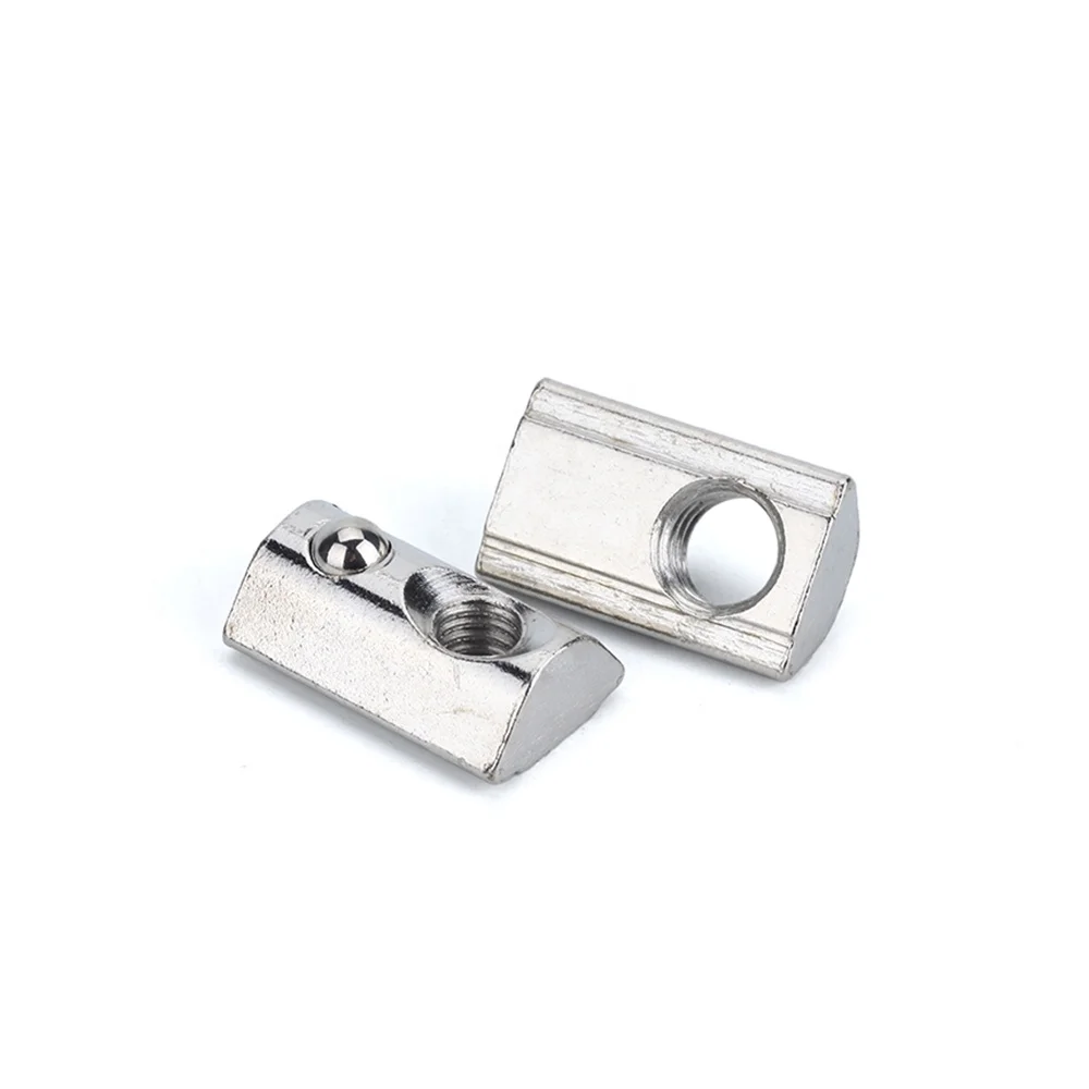 t spring nuts sliding t nut furniture t nut inserts 50pcs 20 Series Roll-in T Spring Nuts M3 M4 M5 M6 For Aluminum Profiles Groove 6