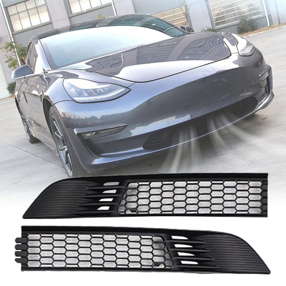Auto Front Mesh Grille Mesh Voor Tesla Voor Model 3 Y 2017-2022 Luchtinlaat Ventilatiekap Grille Guards Beschermkap Voorbumper Grille Cover(Y