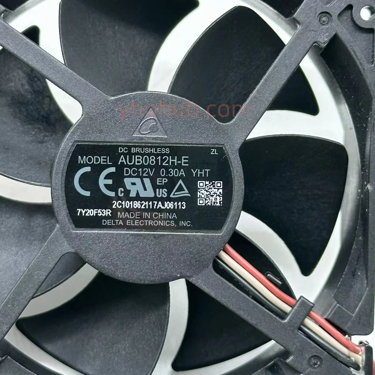 AUB0812H-E YHT, DC, 12V, 0.30A, 80x80x25mm