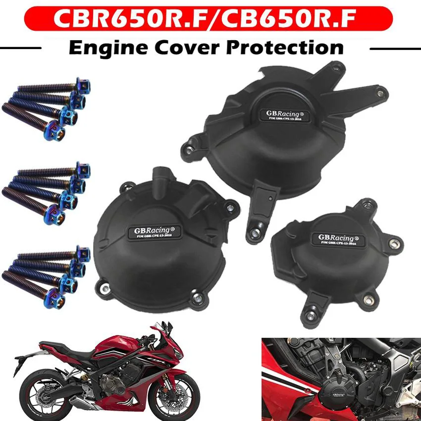 Motorcycles Engine Cover Protection Case For HONDA CBR650F CB650F CBR650R CB650R GBRacing Engine Covers