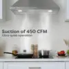 30 inch Wall Mount 450  Ductless Range Hood Vent for Kitchen Hood in Stainless Steel 5