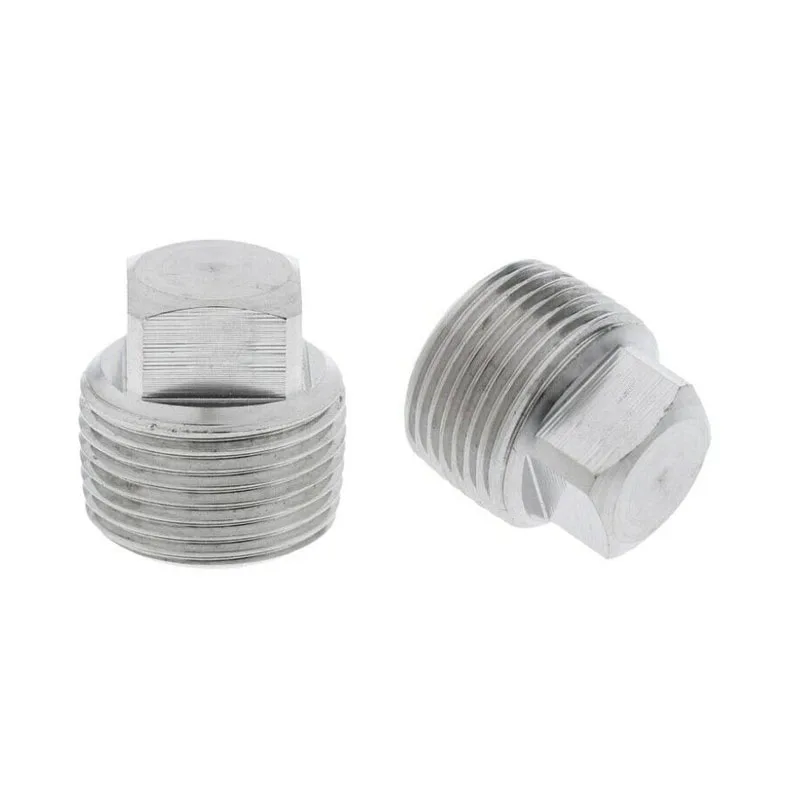 2Pcs Boat Marine Stainless Steel Sailings 3/4'' Garboard Drain Replacement Plug Square Screw Stopper Hardware 2pcs transparent silicone door stopper wall protection door handle buffer furniture protective door knob bumper walls door stop