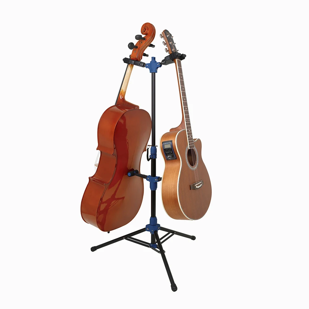 

Double Hook Vertical Floor Guitar Stand Folding Upright Stand Home Musical Instrument Display Guitar Parts & Accessories
