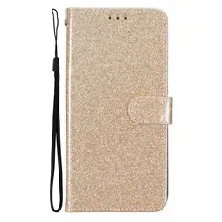 Elegant Glitter Wallet Case with Card Holder and Protective Cover - iPhone 12 Mini (Gold P3)
