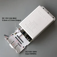 DC 12 В 2,5 А уличная водонепроницаемая камера видеонаблюдения адаптер питания камеры видеонаблюдения установка питания камеры — изображение 5