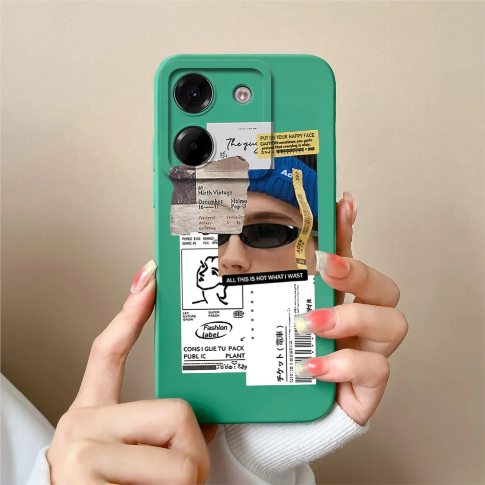 Sweet Girl Soft Liquid Silicone Protective Phone Case Cover